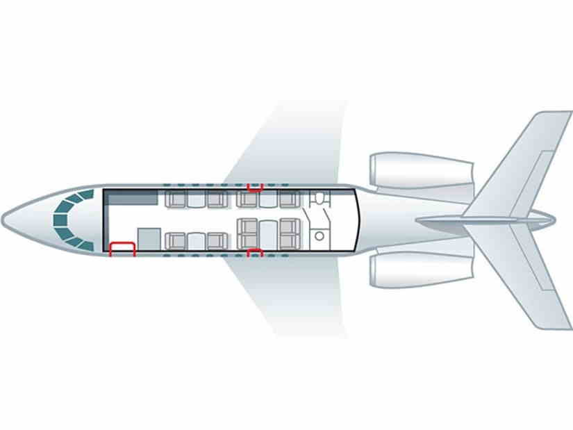 Dassault Falcon 2000 DX schema