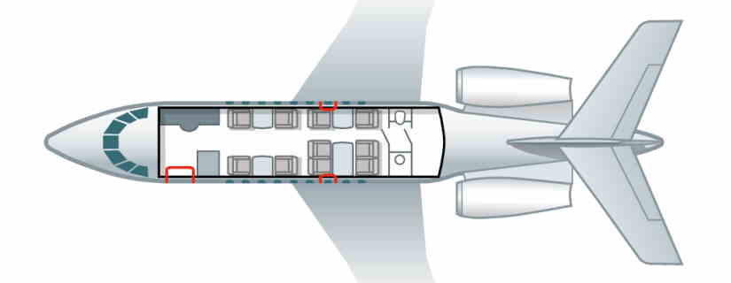 Dassault Falcon 2000 LX schema