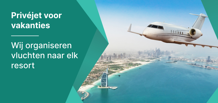 privéjet voor de vakantie