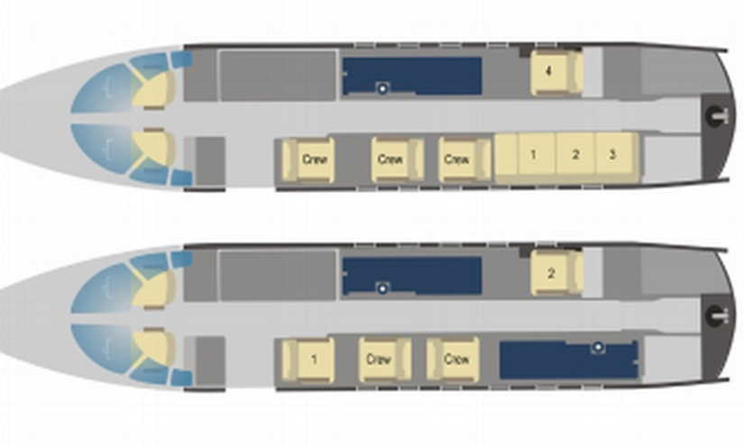 Beechcraft Hawker 800 XP schema