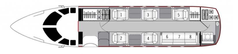 Beechcraft Hawker 900 XP schema